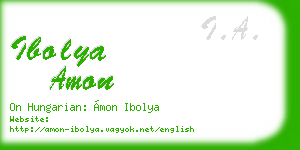 ibolya amon business card