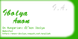 ibolya amon business card